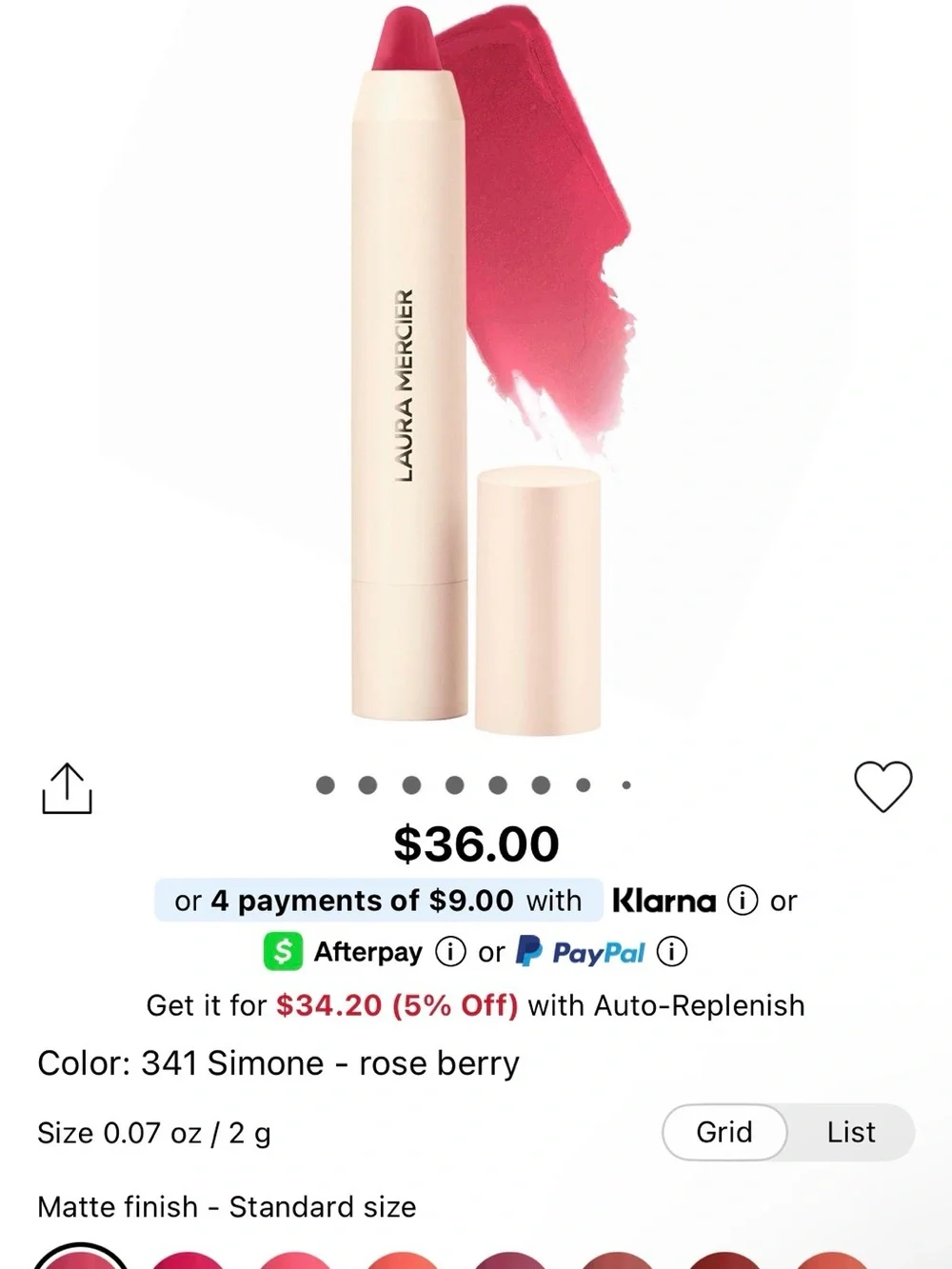 Laura Mercier Lipstick Crayon in Dark Brown-Black Box